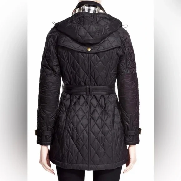 Burberry Black Finsbridge Quilted Trench Coat - Picture 2 of 6